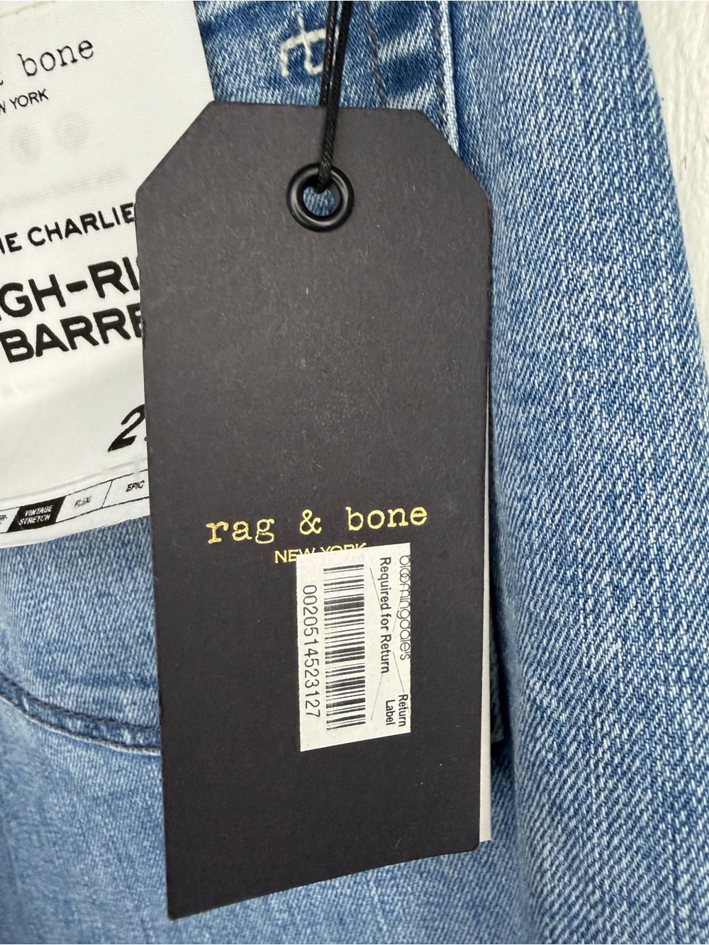 NWT Rag & Bone Charlie High Rise Barrel Jeans Jalen-27-MSRP $278 - Picture 7 of 16